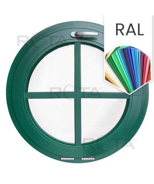 Finestra oblò a vasistas PVC colore RAL con inglesina incollata
