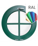 Finestra oblò a vasistas PVC colore RAL con inglesina incollata