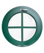 Finestra oblò a vasistas PVC colore RAL con inglesina incollata