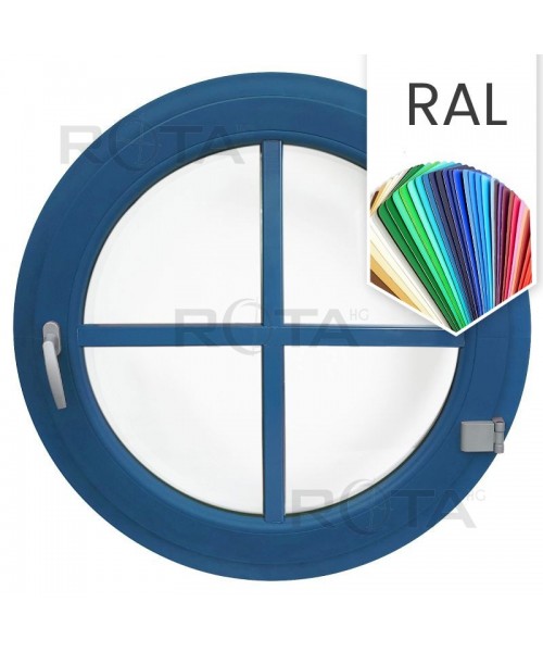 Finestra rotonda a battente PVC colore RAL con inglesina interna