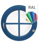 Finestra rotonda a battente PVC colore RAL con inglesina interna
