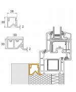 Profilo di tamponamento in PVC per le finestre semicircolari